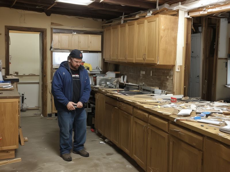 Larsco Enterprises team working on kitchen renovation project in Nebraska workshop